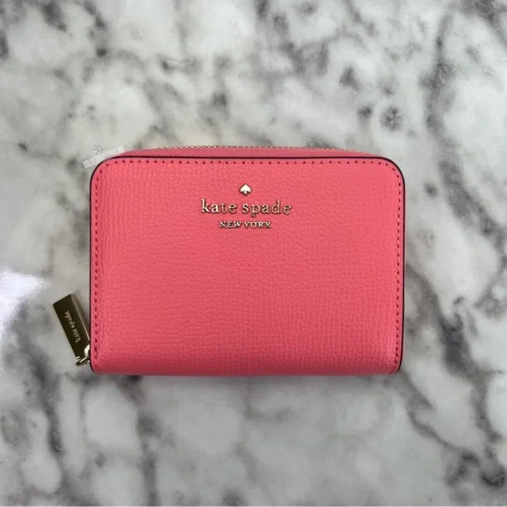Kate Spade Darcy Bucket Bag & Small Zip Card Case Wallet In Peach Nectar Pink - Picture 11 of 15